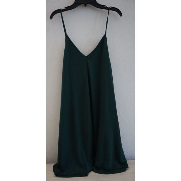 Free People Women's Sz Small Green Ribbed Knit Relaxed Fit Romper - Picture 4 of 6